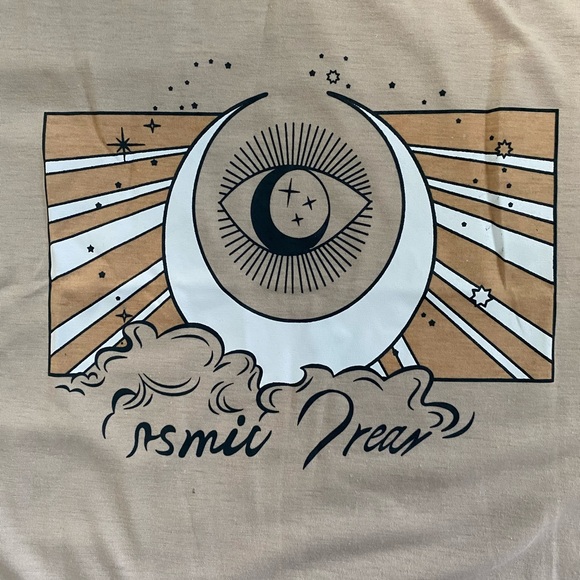 SOLD OUT Cosmic Dreams Moon Gypsy Boho Graphic Tee - Picture 3 of 3